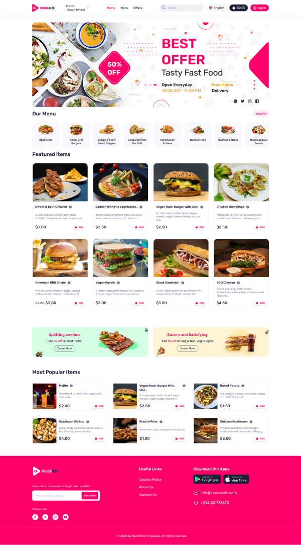 QuickBite – Restaurant Management System